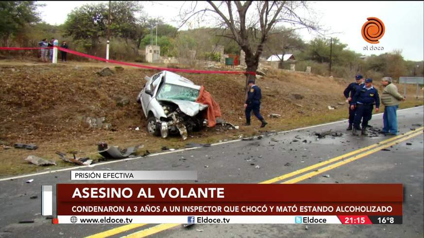 Irá a la cárcel por chocar y matar alcoholizado