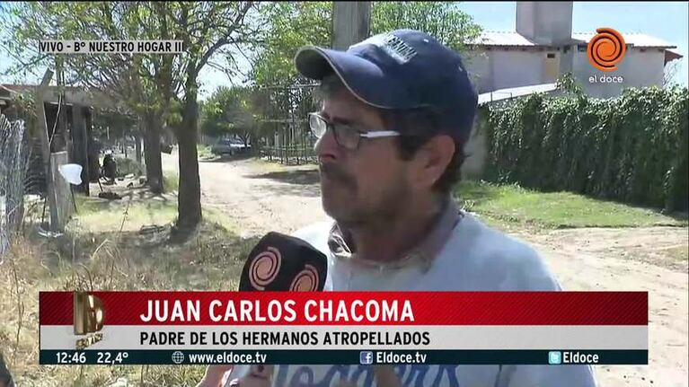 La bronca del padre de los hermanos Chacoma