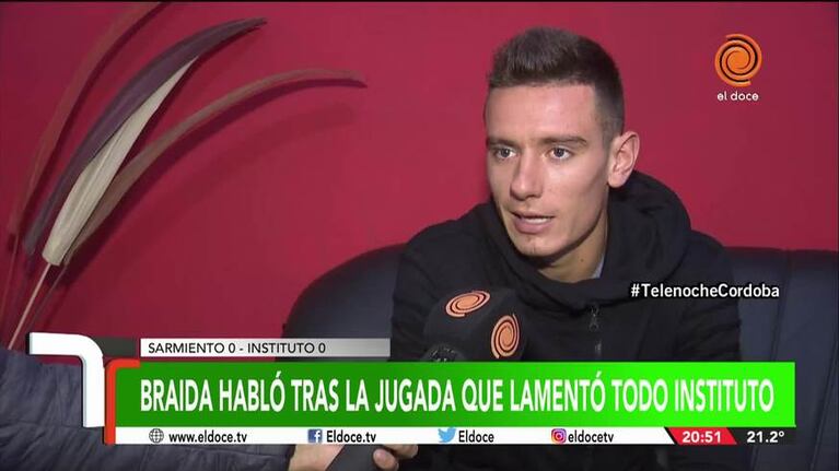 Instituto: Braida habló tras errar el gol en el final