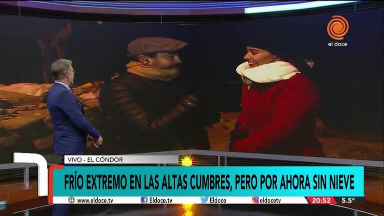 ¡El equipo de El Doce se congeló en las Altas Cumbres!