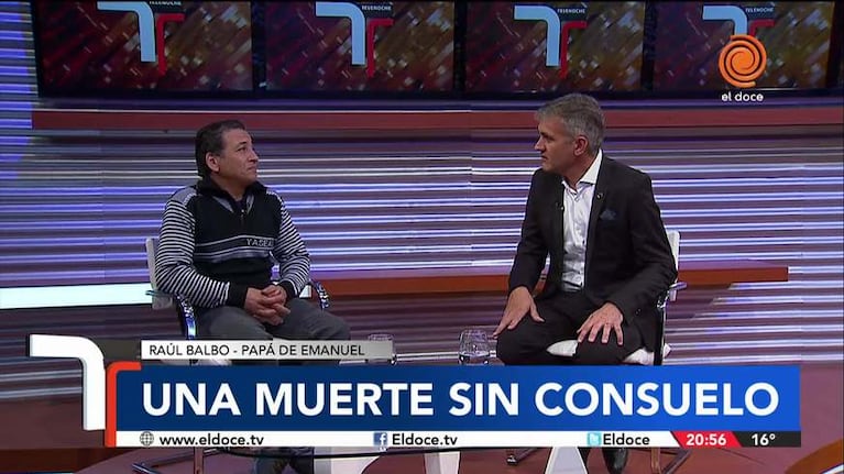El papá de Emanuel: "No vamos a aprender más"