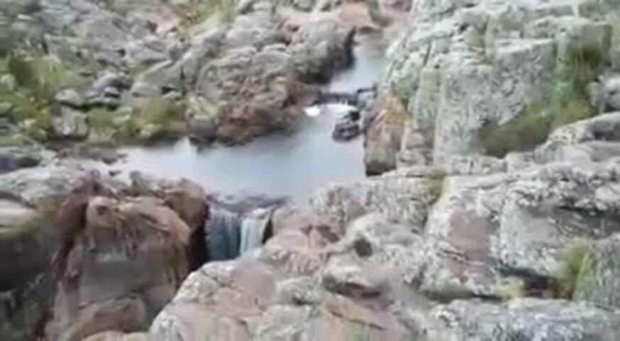 La impresionante creciente en la cascada de Olaen