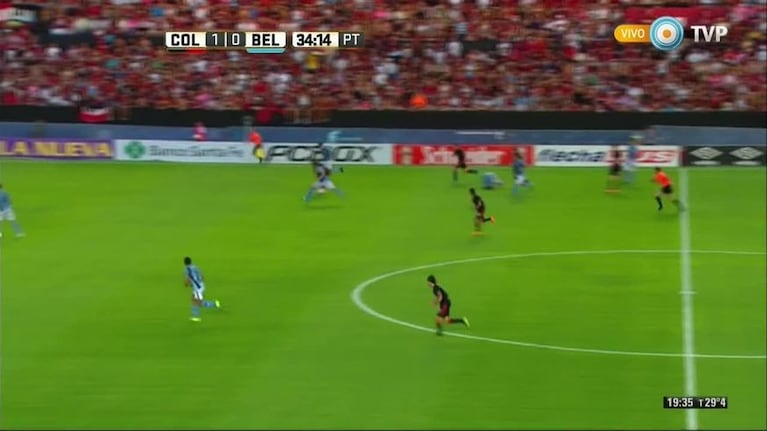 ¡Golazo! Alan Ruiz puso el 2 a 0 sobre Belgrano