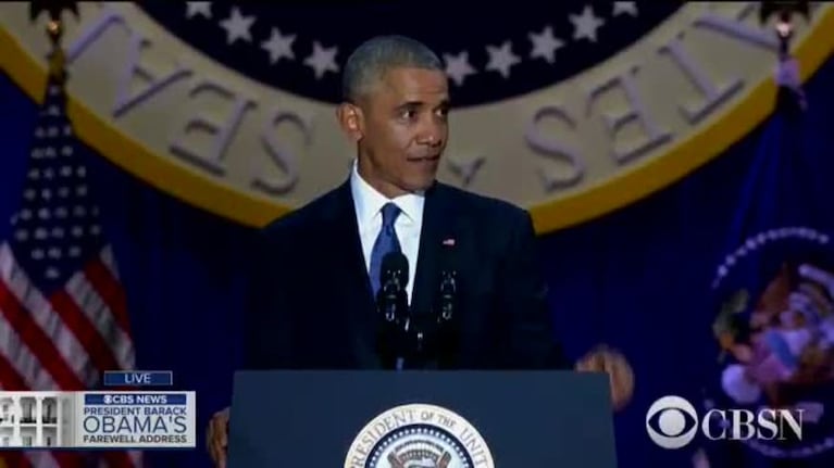 Obama lloró por Michelle en su último discurso
