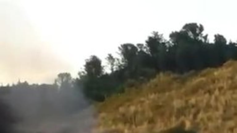 El incendio de un auto en la ruta