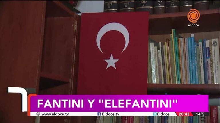 Claudio Fantini y "Elefantini", en el día del amigo