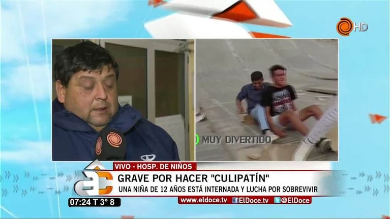 El padre de la nena que murió haciendo culipatín
