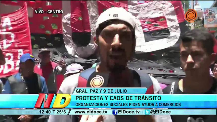 Protesta y caos en el centro