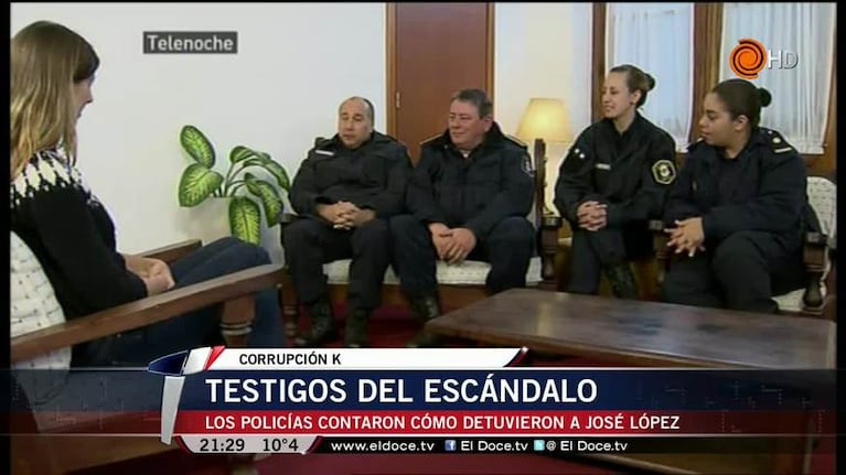 Los policías que agarraron a López: "Nos convidó scones"