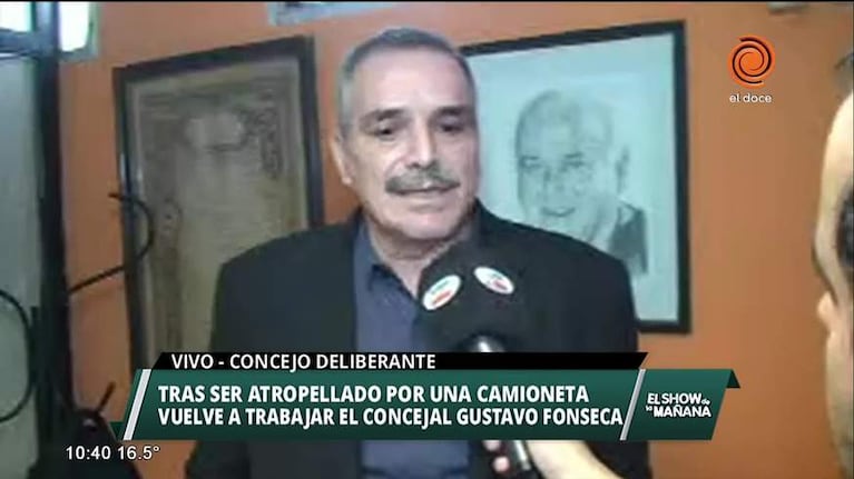 Gustavo Fonseca regresó al Concejo tras accidente