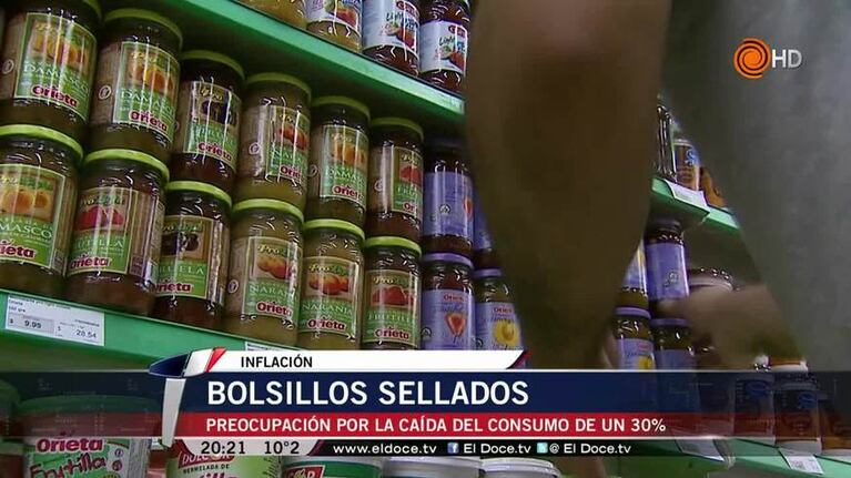 Preocupación por la importante caída del consumo