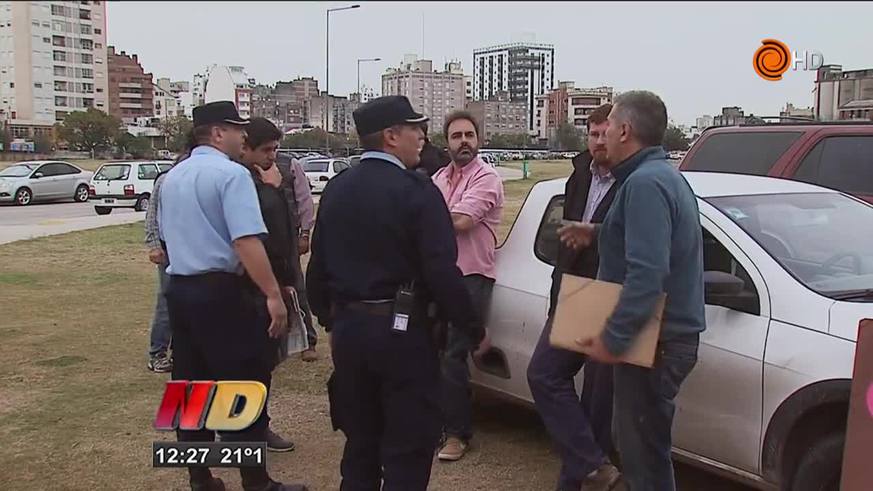 Protesta en Casa de Gobierno por el robo de máquinas viales