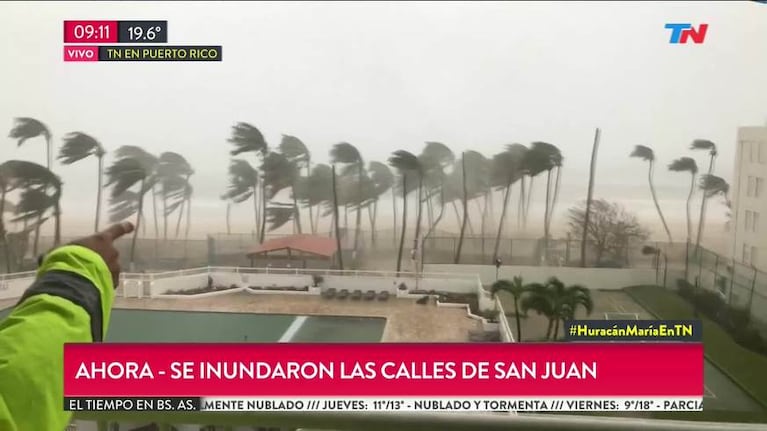 La llegada del huracán María en Puerto Rico