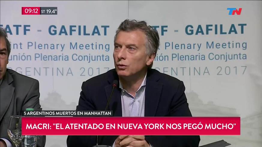 Macri: "El atentado en Nueva York nos ha pegado mucho"