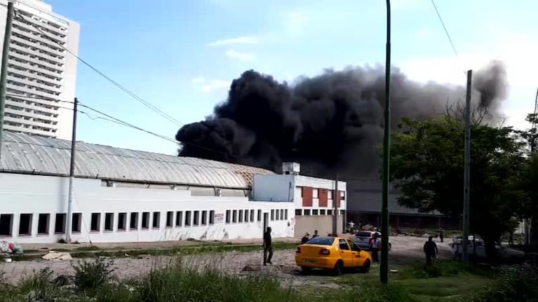 Incendio en un basural