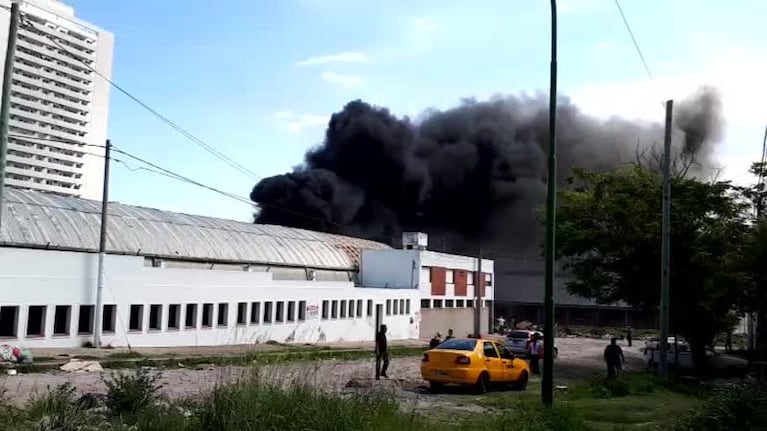 Incendio en un basural