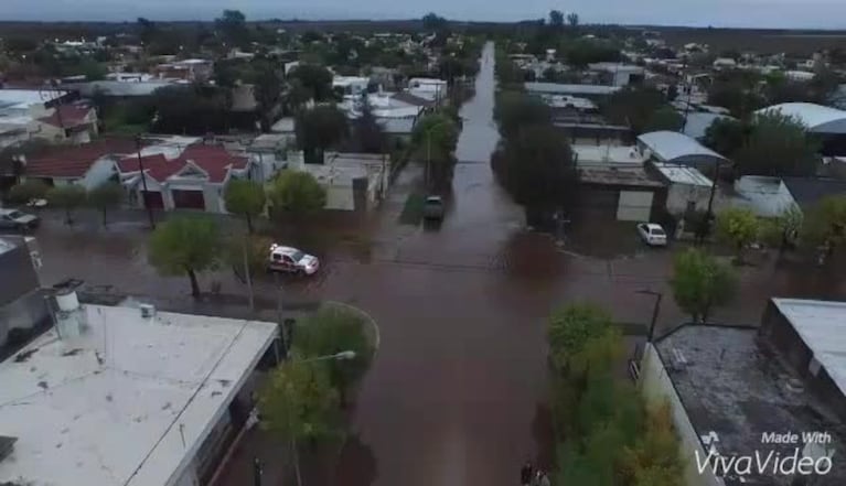 Pozo del Molle: la inundación desde el aire