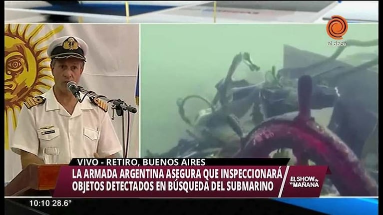 Ara San Juan: inspeccionaran objetos detectados