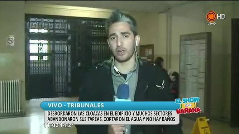 Evacuan Tribunales por desbordes cloacales