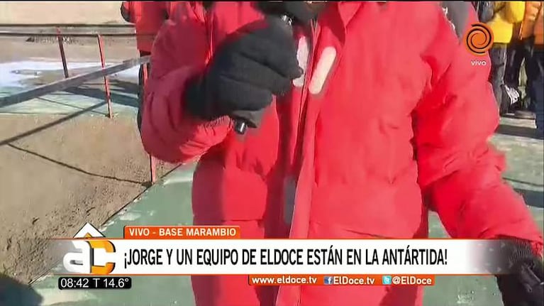 Jorge Cuadrado, conmovido en la Antártida