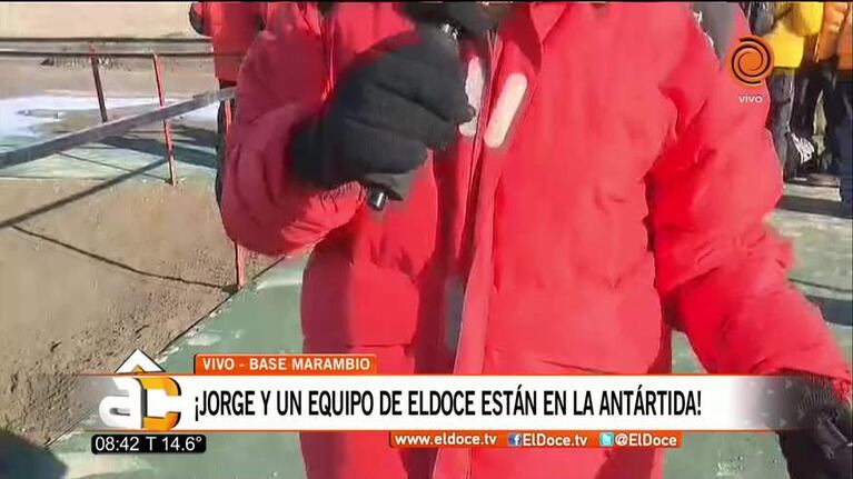 Jorge Cuadrado, conmovido en la Antártida