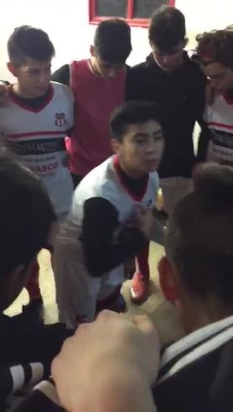 El aguerrido discurso de un nene antes del partido