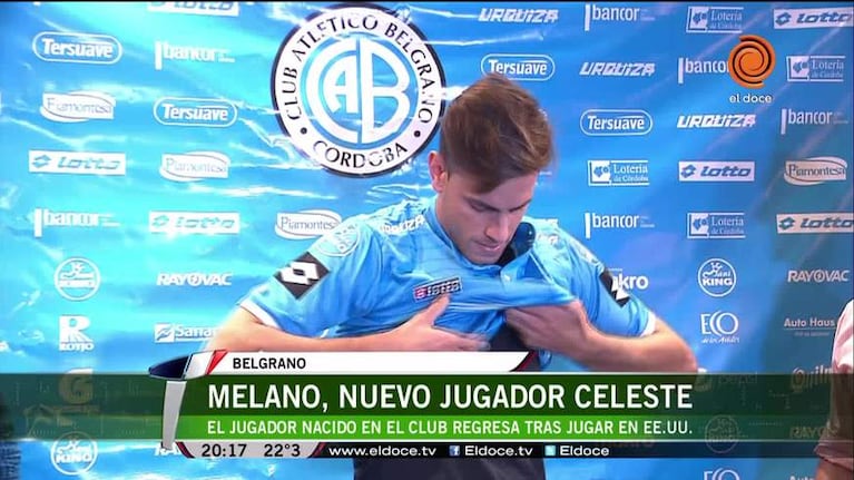 Melano fue presentado en Belgrano