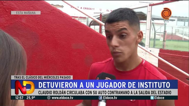 Polémica por la detención de un futbolista de Instituto