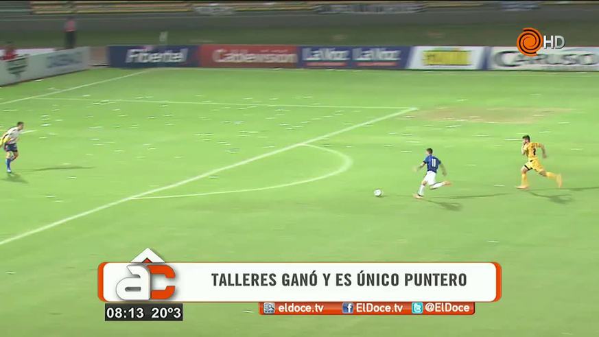 Solís, Burgos y Kudelka tras el triunfo de Talleres