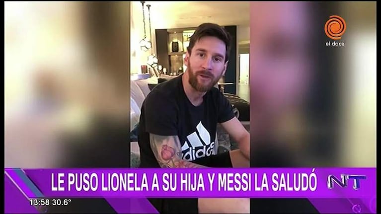 Lionela, la beba que lleva su nombre en honor a Messi