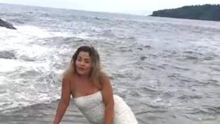 Una novia empapada