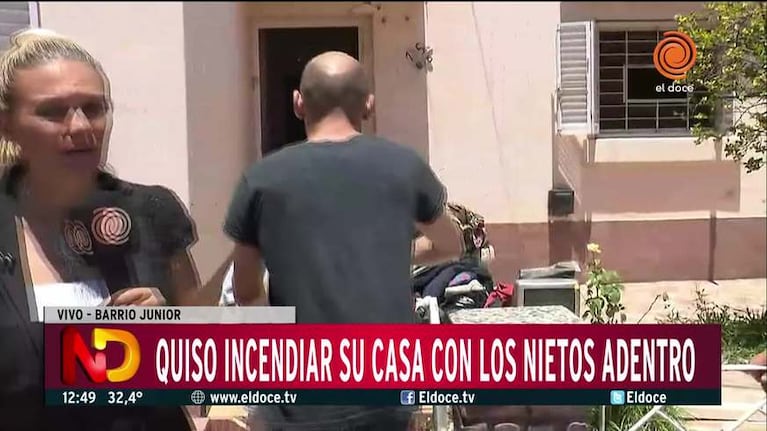 Se encerró con su familia e incendió el ropero