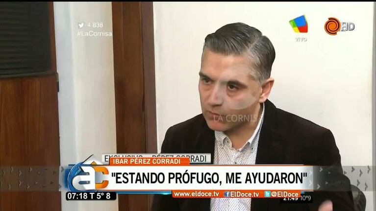Pérez Corradi contó que tuvo protección del gobierno k