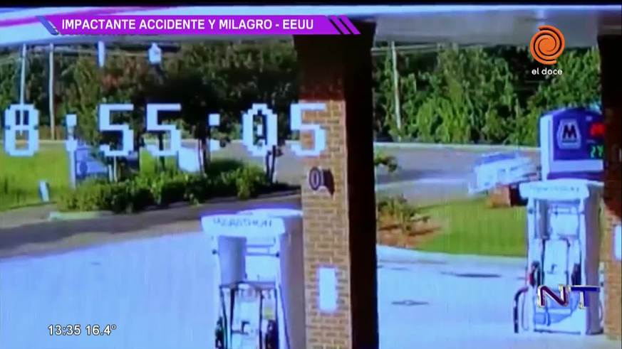 Protagonizó un violento choque y salió ilesa del auto