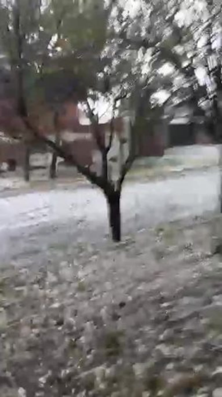 Temporal de agua y granizo en Alta Gracia