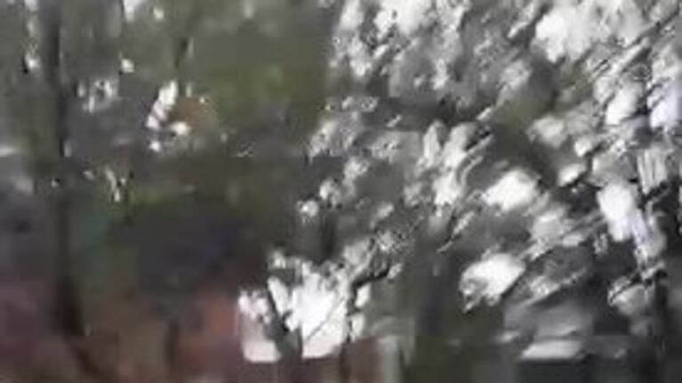 Temporal de agua y granizo en Alta Gracia