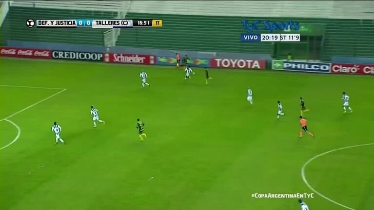 El primer gol de Defensa y Justicia a Talleres
