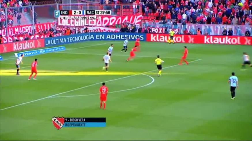 Gol de Vera para Independiente contra Racing
