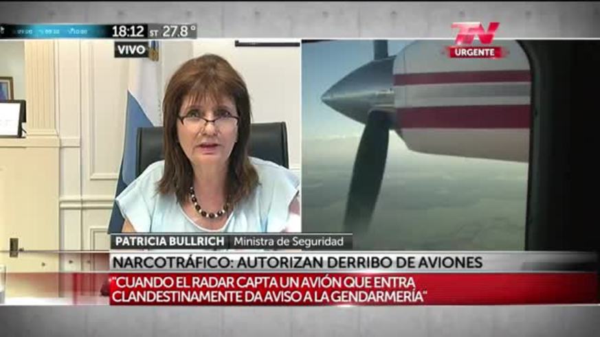 Bullrich explicó el protocolo de derribo