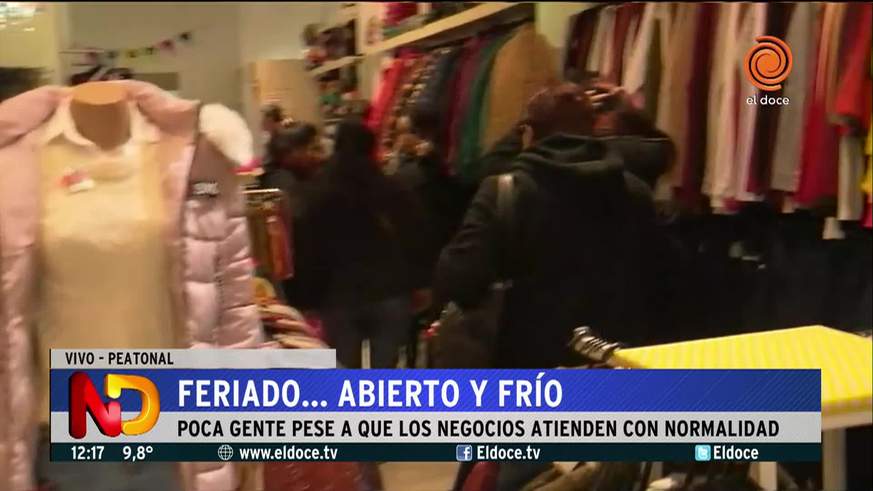 Feriado a medias en el centro