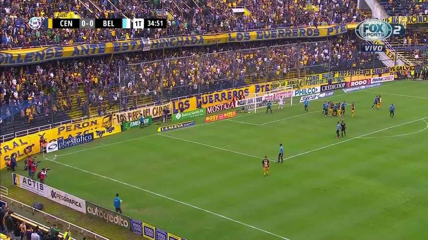 El primer gol de Rosario frente a Belgrano