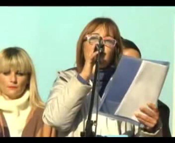 Día de la bandera: la silbaron por su discurso K