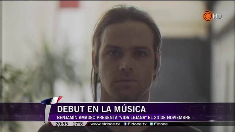 Benjamín Amadeo presentó su disco, habló de Lali e imitó a Messi