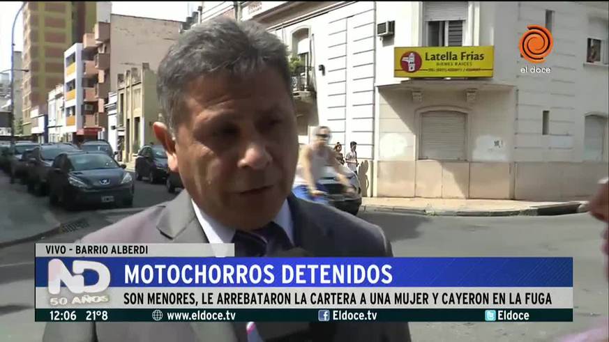 Motochorros detenidos en Barrio Alberdi