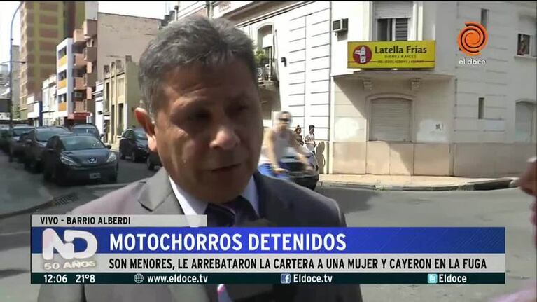 Motochorros detenidos en Barrio Alberdi