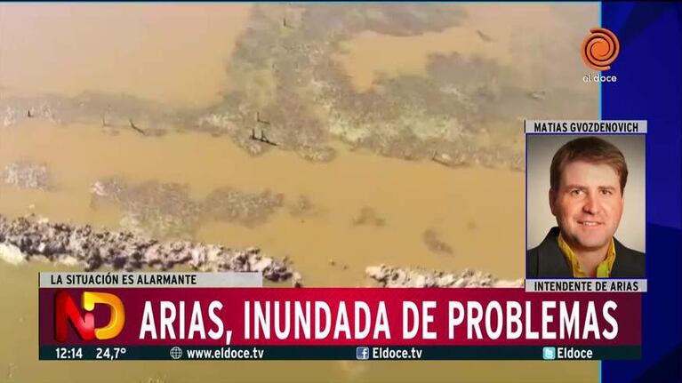 Arias, bajo el agua