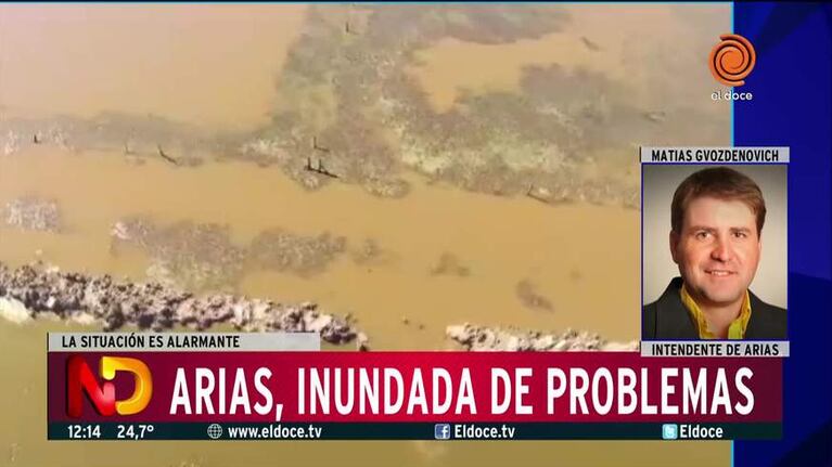 Arias, bajo el agua