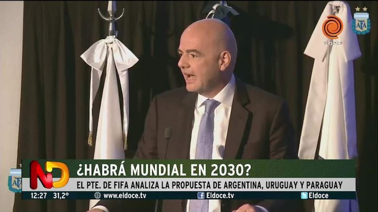 Gianni Infantino, de visita en Argentina