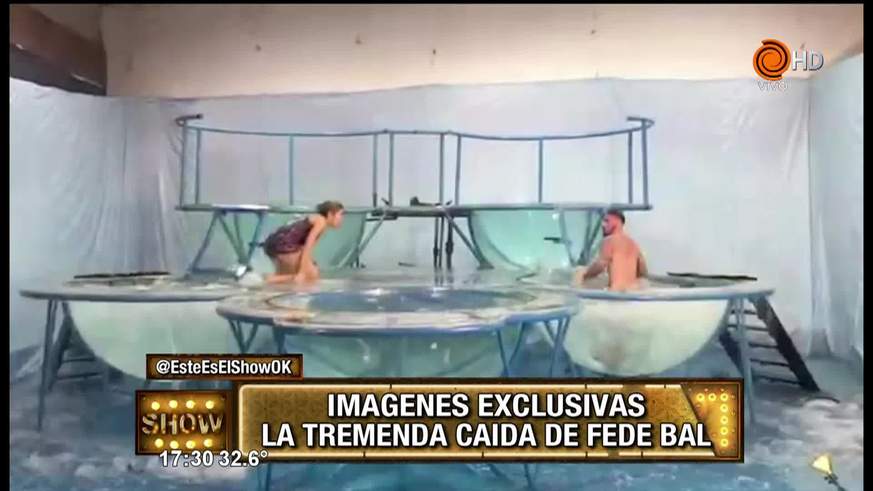 Fede Bal se accidentó ensayando aquadance