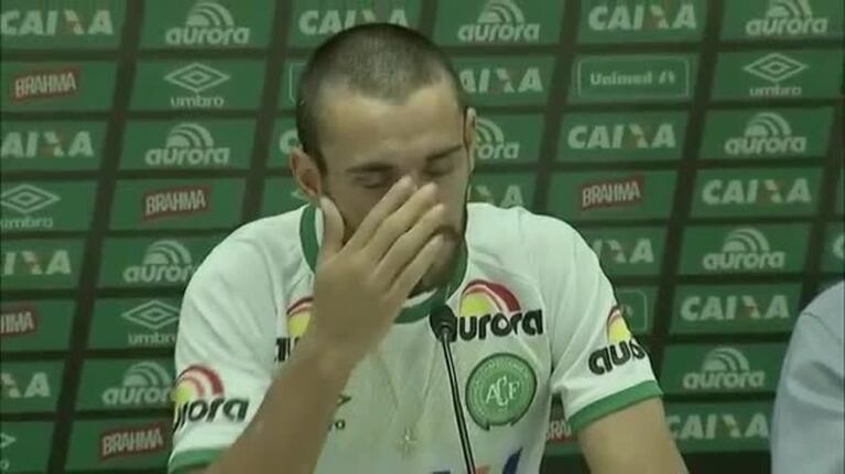El desgarrador llanto de Alan Ruschel